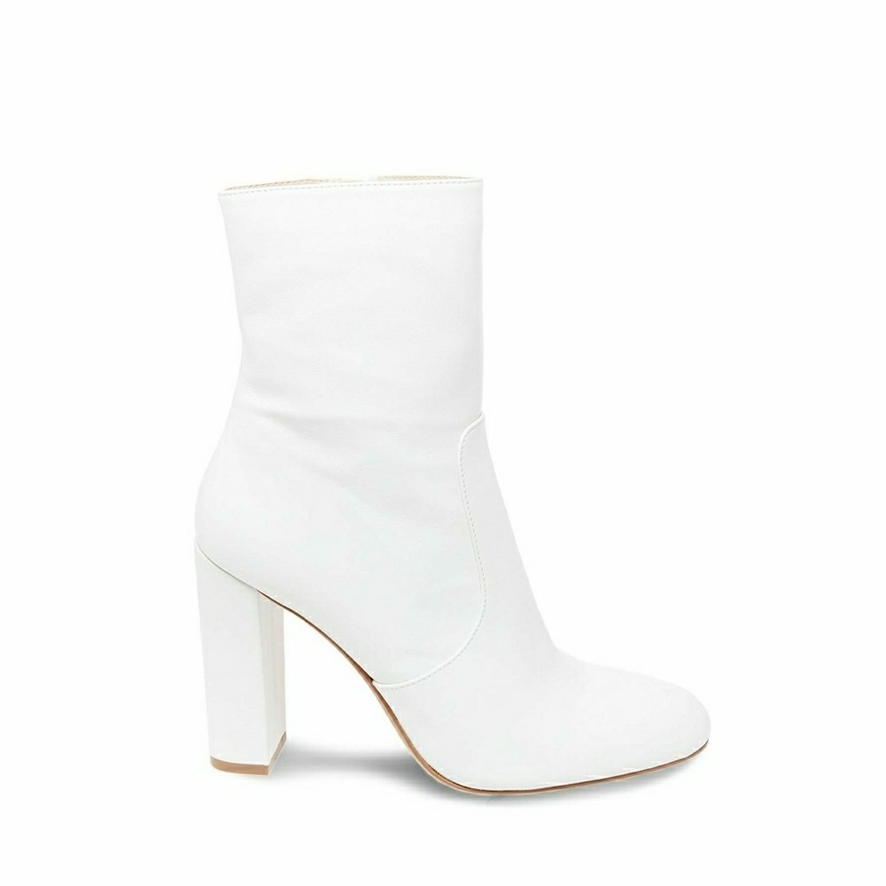 Steve Madden white booties